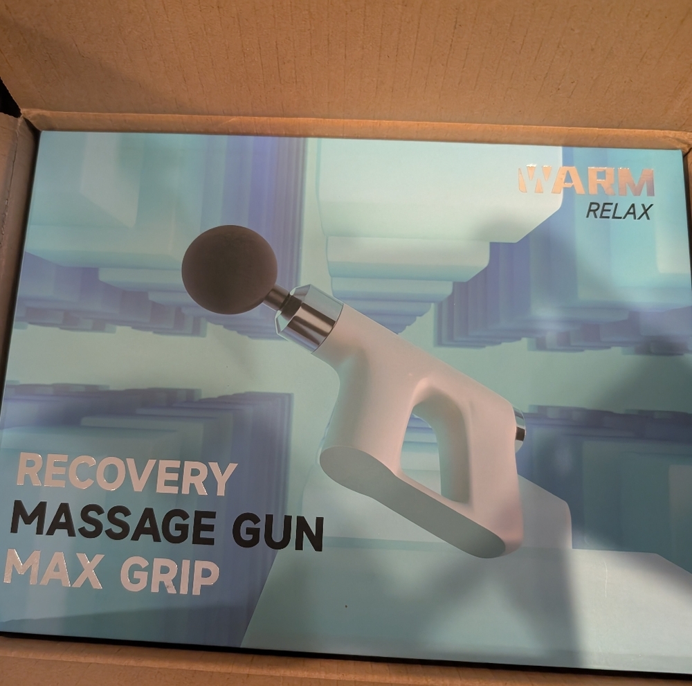 Warm Relax Recovery Massage Gun - Max Grip.